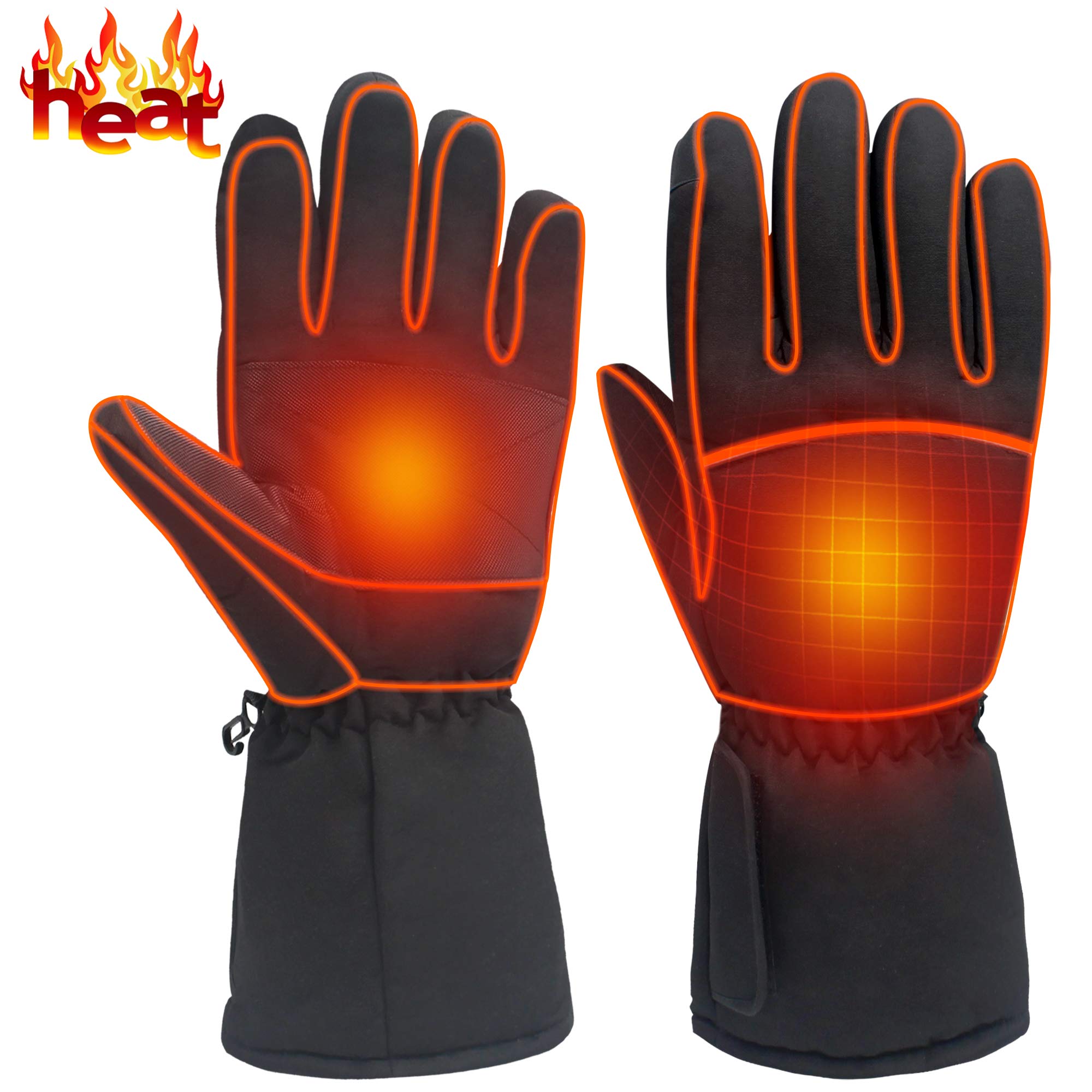 Electric Heated Gloves Battery Powered Hand Warmer Thermal Gloves For