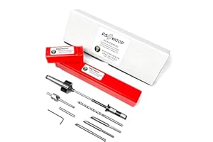 RGWOOD #2 Morse Taper MT2 Pen Turning Mandrel with 7mm Drill Bit and Deluxe Barrel Trimmer Kit