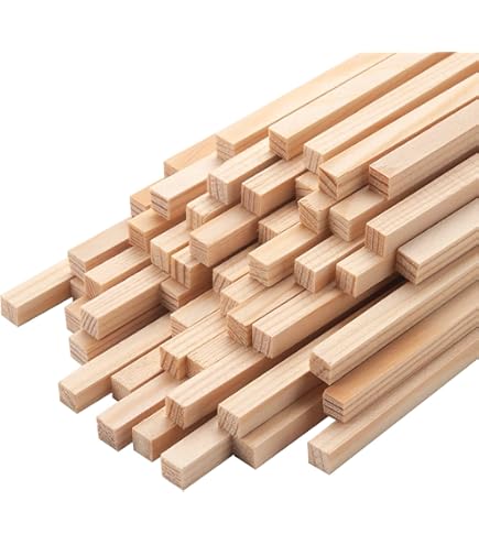 80 Stück Naturholz-Bastelstäbe – 11,4 Cm, Für Kreative Projekte