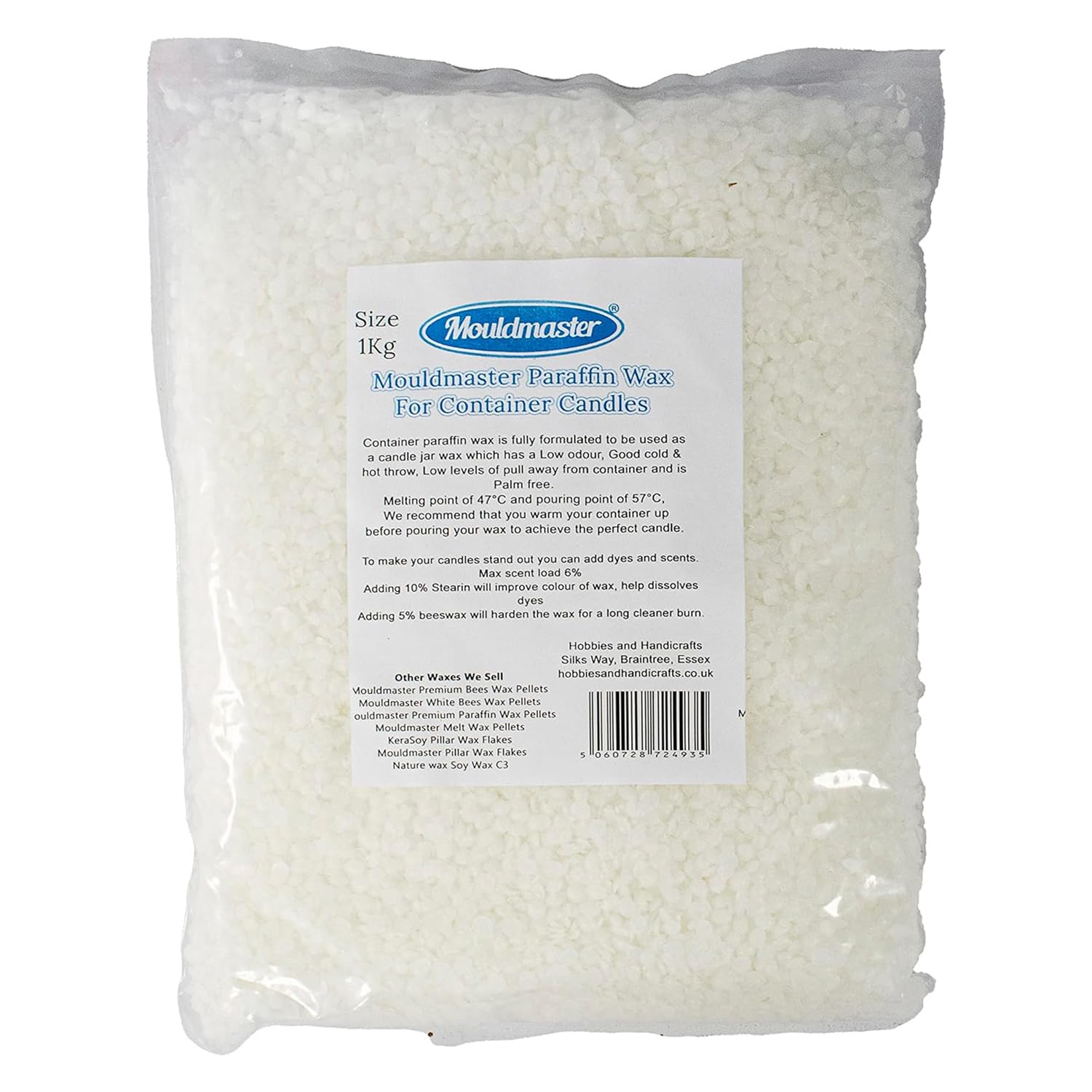 Paraffin Wax Container Candles 1Kg, Opaque