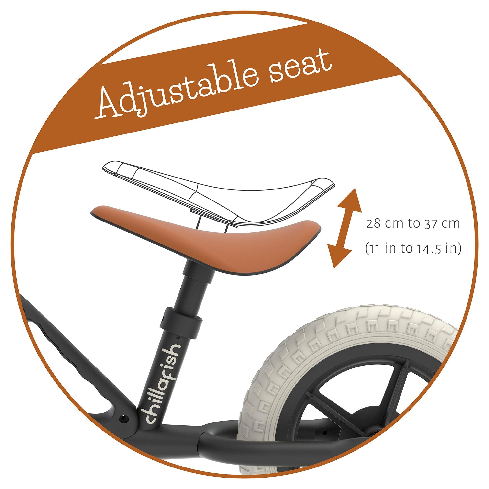 Chillafish Charlie Kids Balance Bike: Lightweight Frame, Toddler Bicycle with No-Puncture Tires, Adjustable Seat & Handle Bars, Easy Carry Handle