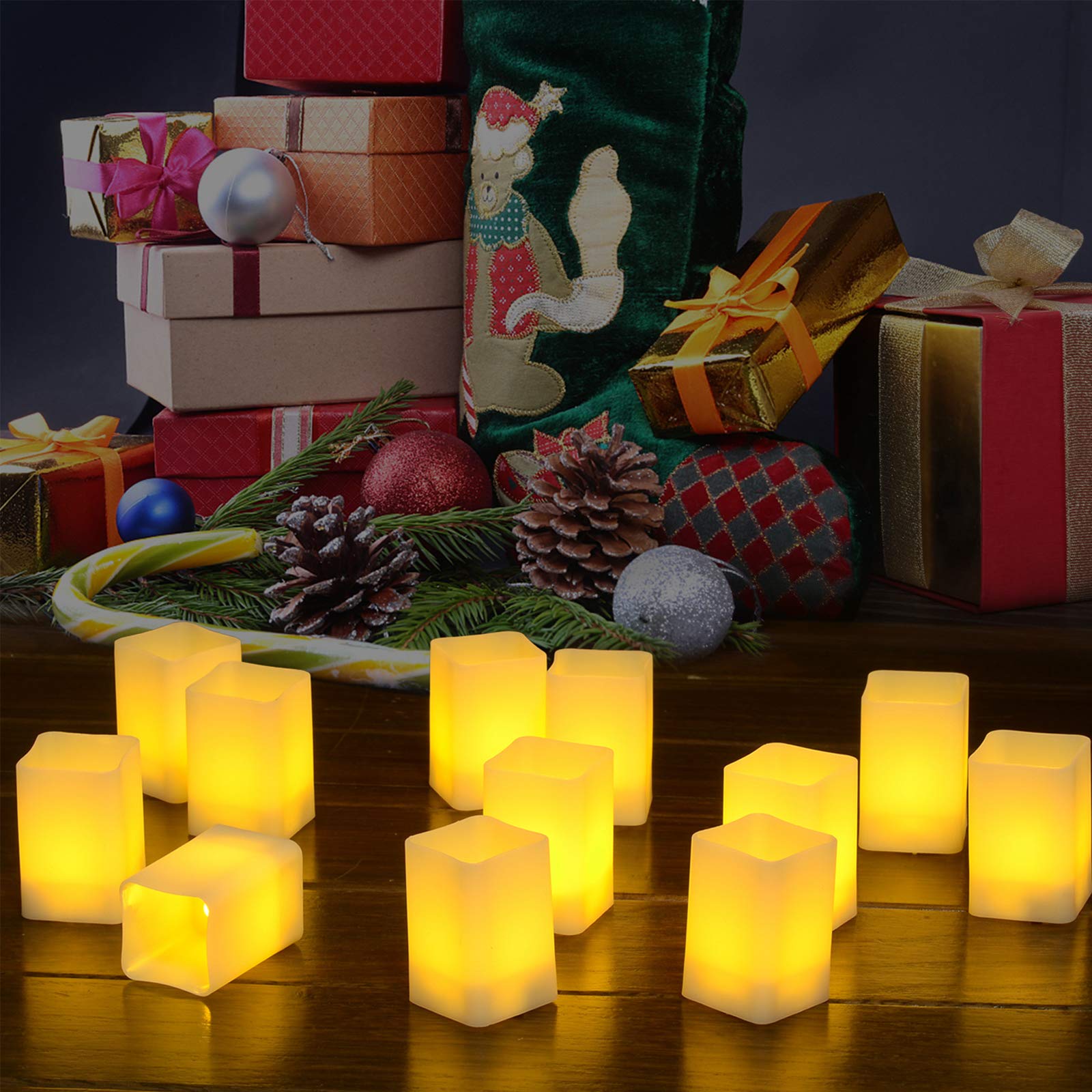 PChero Candlelight, LED Light, Bookshelf, Bath, LED Candlelight, Torchiere Lighting, Flickering Flame, Electric Candle, Yoga Candle Light, Valentine's Day, Wedding, Cultural Festival, Haunted House,