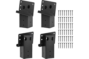 XIHUWZ Deer Stand Brackets 4x4, 4 Pcs Outdoor 4x4 Compound Angle Brackets for Outdoor Platforms Brackets, Deer Hunting Bracket, Shooting Shacks, Observation Decks and Tree Houses