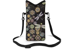 Txsniver Neoprene Phone Bag Adjustable Crossbody Strap Mobile Protection Case Hook and Loop Fastener Phone Bag, 4 X 8 Inch