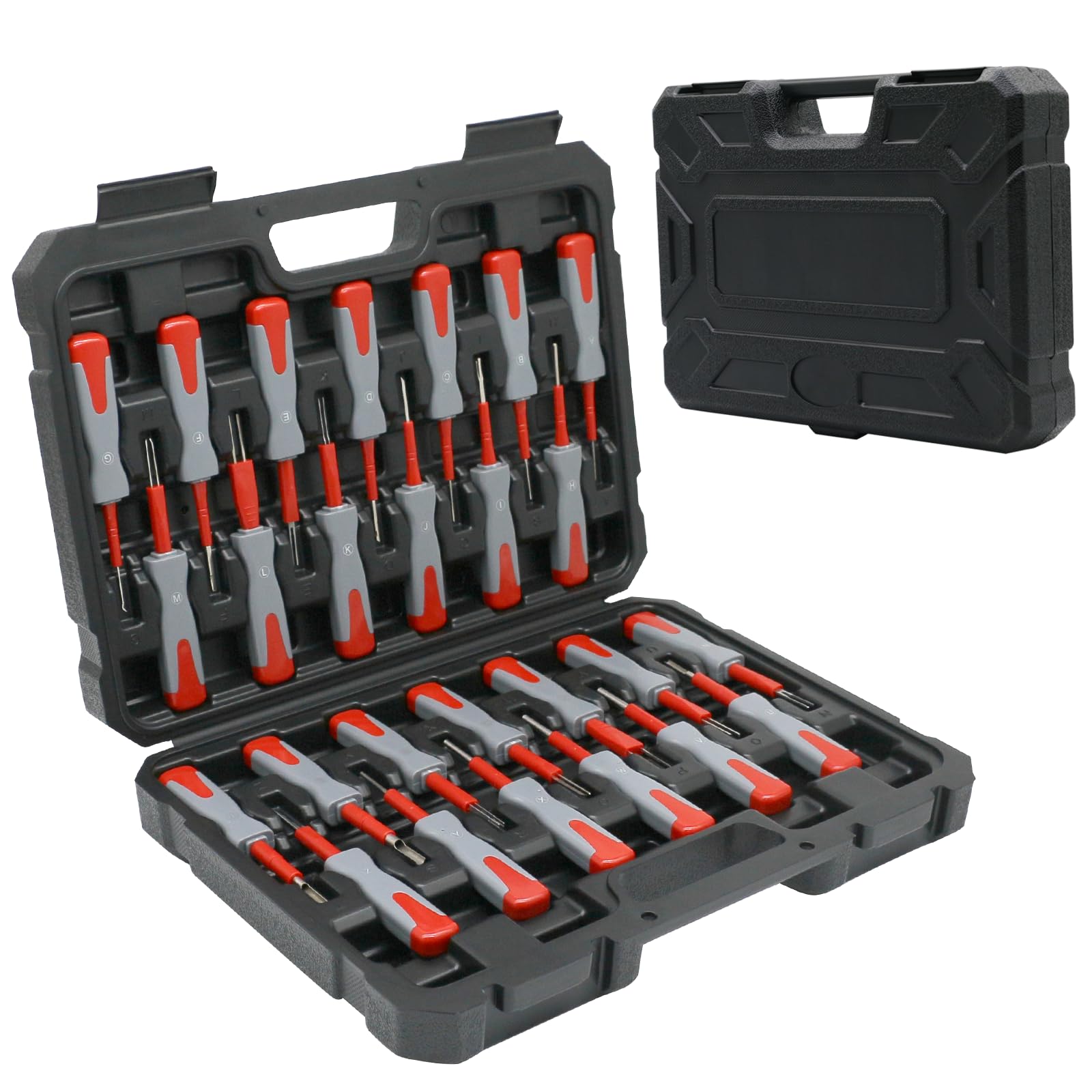 Universal Automotive Terminal Removal Tool Set,26-Pcs Kit Release Tool Car Electrical Wiring Connector Pin Extractor