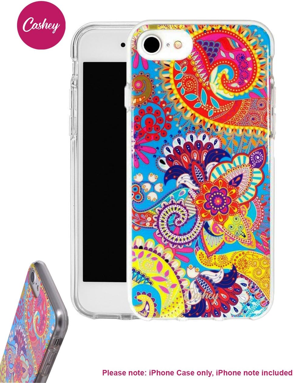 iPhone 7 Paisley Phone Case | Designer Protective Case in Paisley Pattern for I phone 8/7/6/6s | Durable Classic Phone Cover w/Raised Bezel for Full Protection & Anti Scretch By Cashey