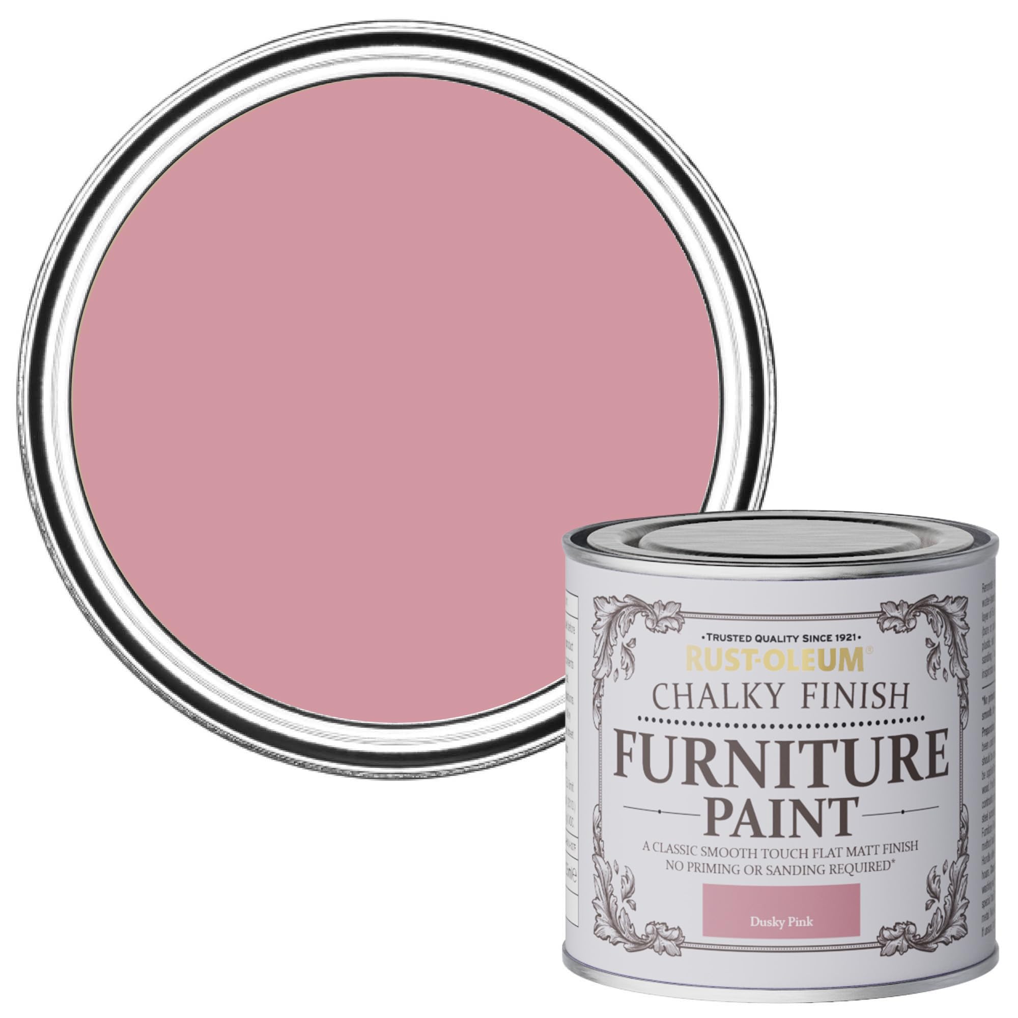 Rust-Oleum AMZ0042 Chalky Furniture Paint Dusky Pink 125 ml