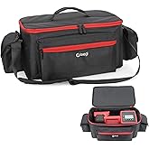 Gleegi Air Compressor Bag Compatible with Milwaukee M18 Tire Inflator2848-20/2771-20, Portable Storage Bag Fit for Milwaukee Tools Accessories, Air Pump Carrying Box with 2 Pocket (Bag Only)