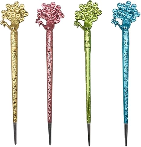 Amazon Maydahui かわいい 動物 孔雀 ボールペン 黒インク 0 5mm ジェルボールペン 12本セット プラスチックレトロヘアピンフェニックスペン ピーコック ゲルインクペン おしゃれ 可愛い 文房具 筆記用ボールペン 入学 学習 学校 オフィス 署名 ペン お祝い 学生