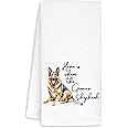 Jvpke German Shepherd Gifts for Women Men, German Shepherd Kitchen Dish Hand Towels for Bathroom Kitchen 16×24 Inch
