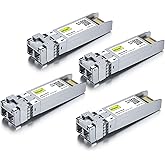 10Gtek 10 Gigabit SFP+ LC Single-Mode Transceiver, 10GBASE-LR Module for Cisco SFP-10G-LR, Meraki, Ubiquiti unifi, Mikrotik, 