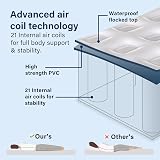 Vivo Technologies Luxury High Raise Flocked Double Air Bed with Built-In Pump view 5