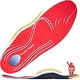 FocusOnInsole Plantar Fasciitis Insoles Men Women - 240+lbs Heavy Duty Arch Support Inserts with Comfort Cushion Orthotic Pain Relief Insoles for Flat Feet Arch Pain Heel Pain - Work Boot Shoe Insoles