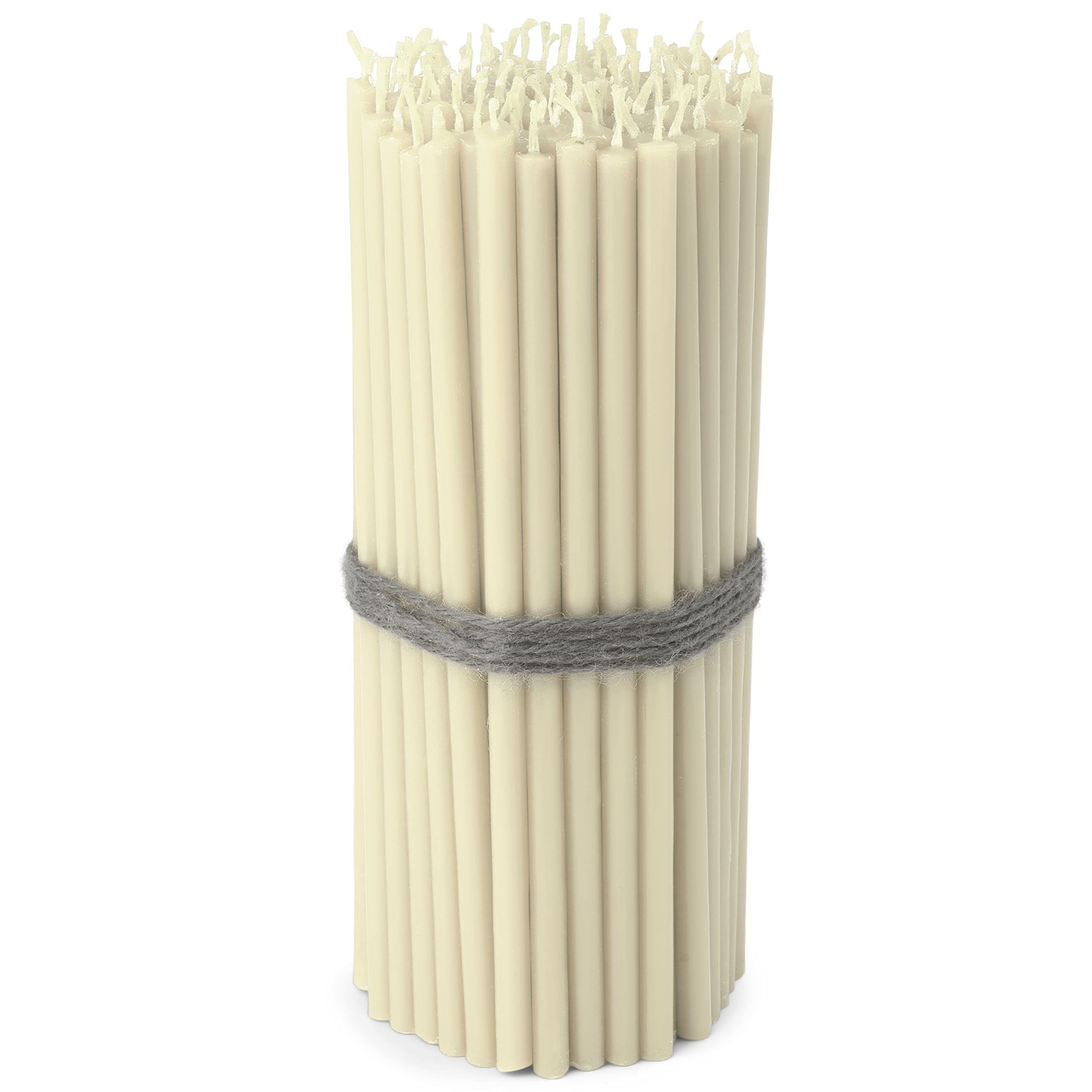 NKlaus - 100x Altar Candles White sootfree dripfree Thin L 16cm Premium Paraffin Wax 36117