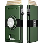 furid Smart Airtag Wallet Men: Metal Wallet with Airtag Holder - Apple Air Tag Wallet for Men Airtag, Slim Minimalist Pop Up Card Wallet,Gift Boxed