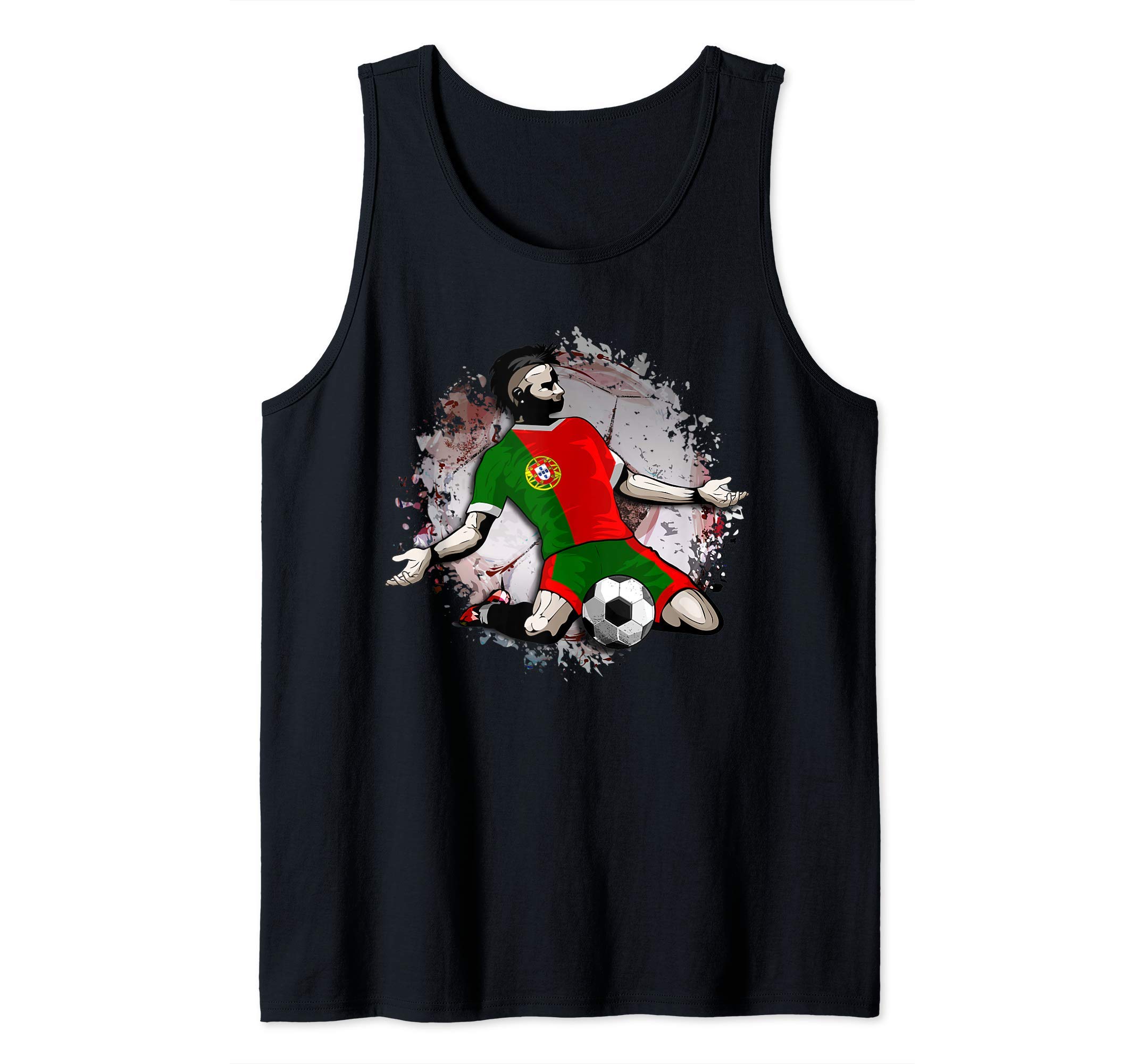 Portugal Soccer Portuguese National Flag Football Lovers Art Tank Top