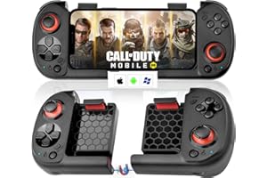 Koiiko Mobile Gaming Controller for iPhone iOS Android PC Wireless Gamepad Joystick for iPhone 15/14/13/12/X, iPad, MacBook, Samsung Galaxy S23/S22/S21/S20, TCL, Magnetic Storage, Pocket Size, Call of Duty - Direct Play