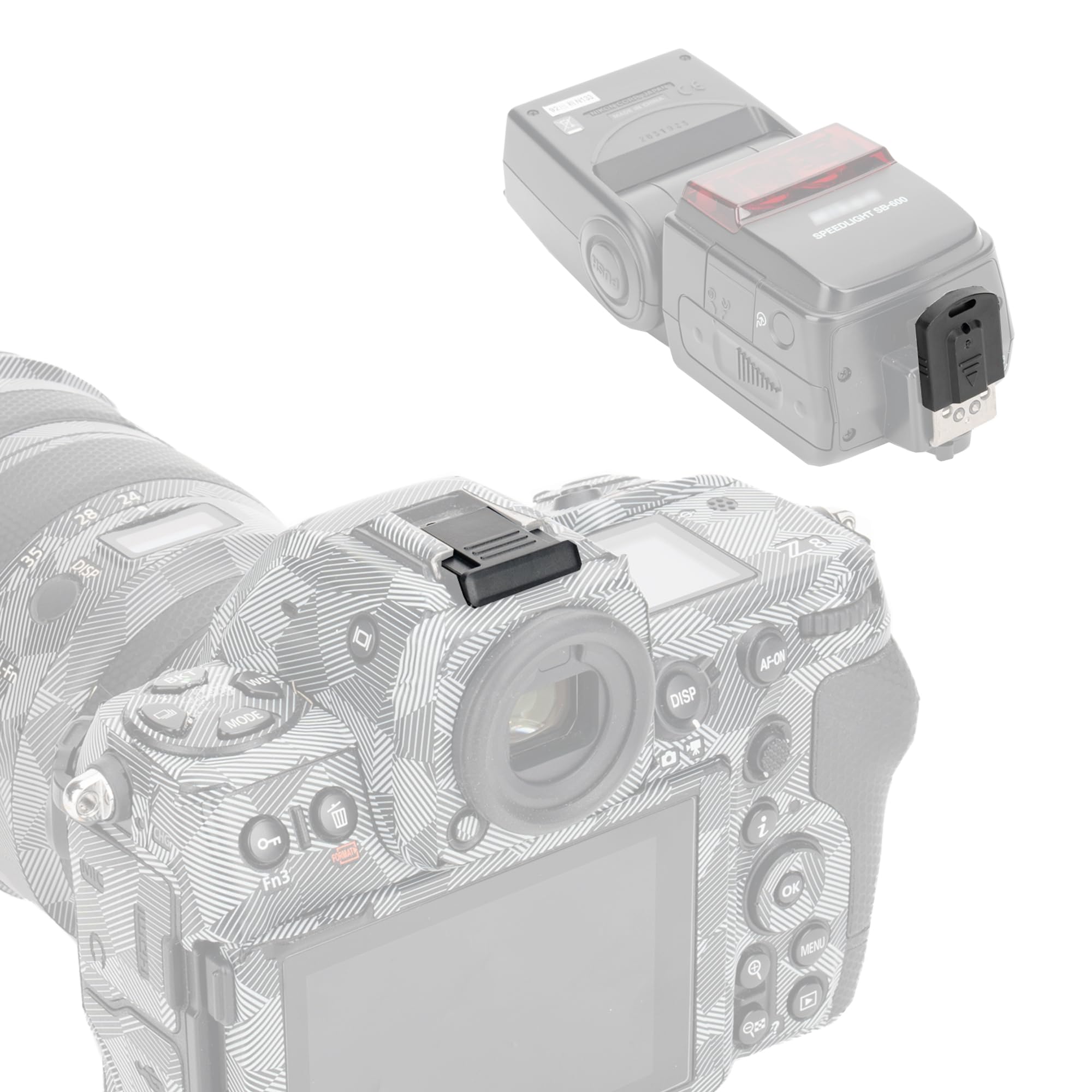 JJC Hot Shoe Cover with Flash Mounting Foot Protect Cap Kit for Nikon Z9 Z8 Z7 Z6 Z5 Z5II Z50 Z50II Z30 D7000 D5000 D3000 D850 D750 Keeps Built-in Flash & Flash Mount Foot Dust-Proof Stain Protection