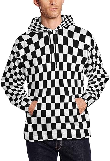 black and white checkered sweatshirt