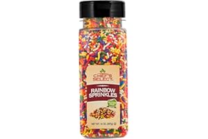CHICHL Chefs Select Decorative Rainbow Sprinkles Jimmies 14oz | Value Size | Gluten Free Certified