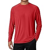 TACVASEN Men's Long Sleeve Shirts UPF 50+ Sun Protection Dry Fit Shirt Lightweight Workout Athletic T-Shirt Rash Guard