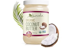 Kevala Organic Coconut Butter - Natural Plant-Based Sandwich Spread, Spreadable Coconut Cream for Daily Baking and Cooking, Nutritious Addition to Snacks and Breakfasts, 2 lb