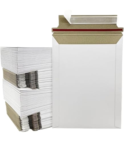 Small Bubble Mailers 100-Pack Stay Flat Rigid Mailers With