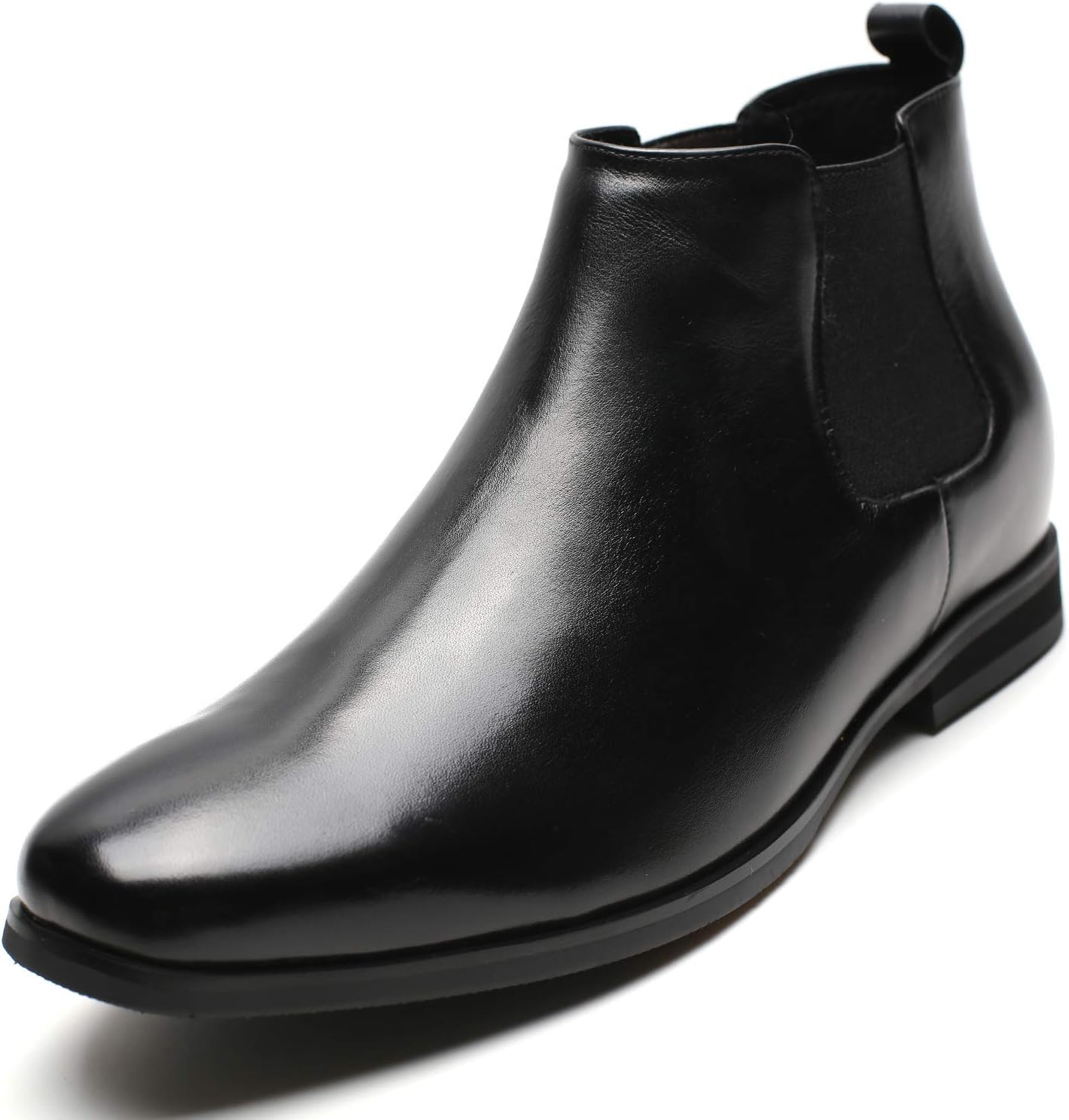 CHAMARIPA Boots Height Increasing Shoes Mens Hidden Heel Leather - 7 cm Taller-H82B42K015D