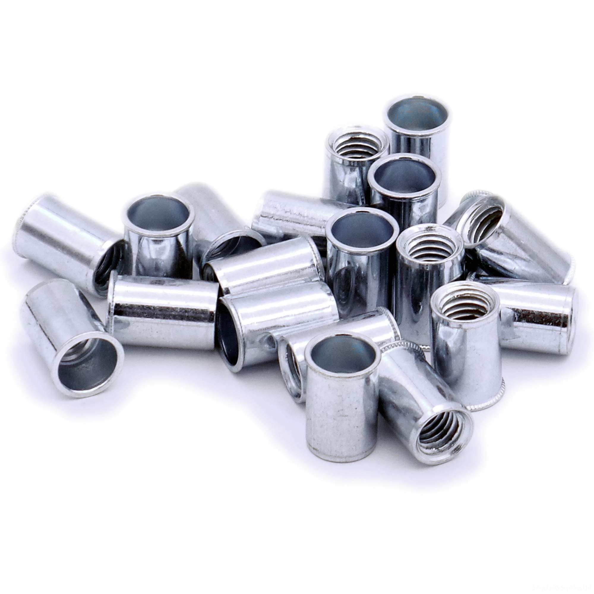 M4 (4mm) Low-Profile Countersunk Blind Rivet Nut (Plain Body) - Steel (Pack of 20)