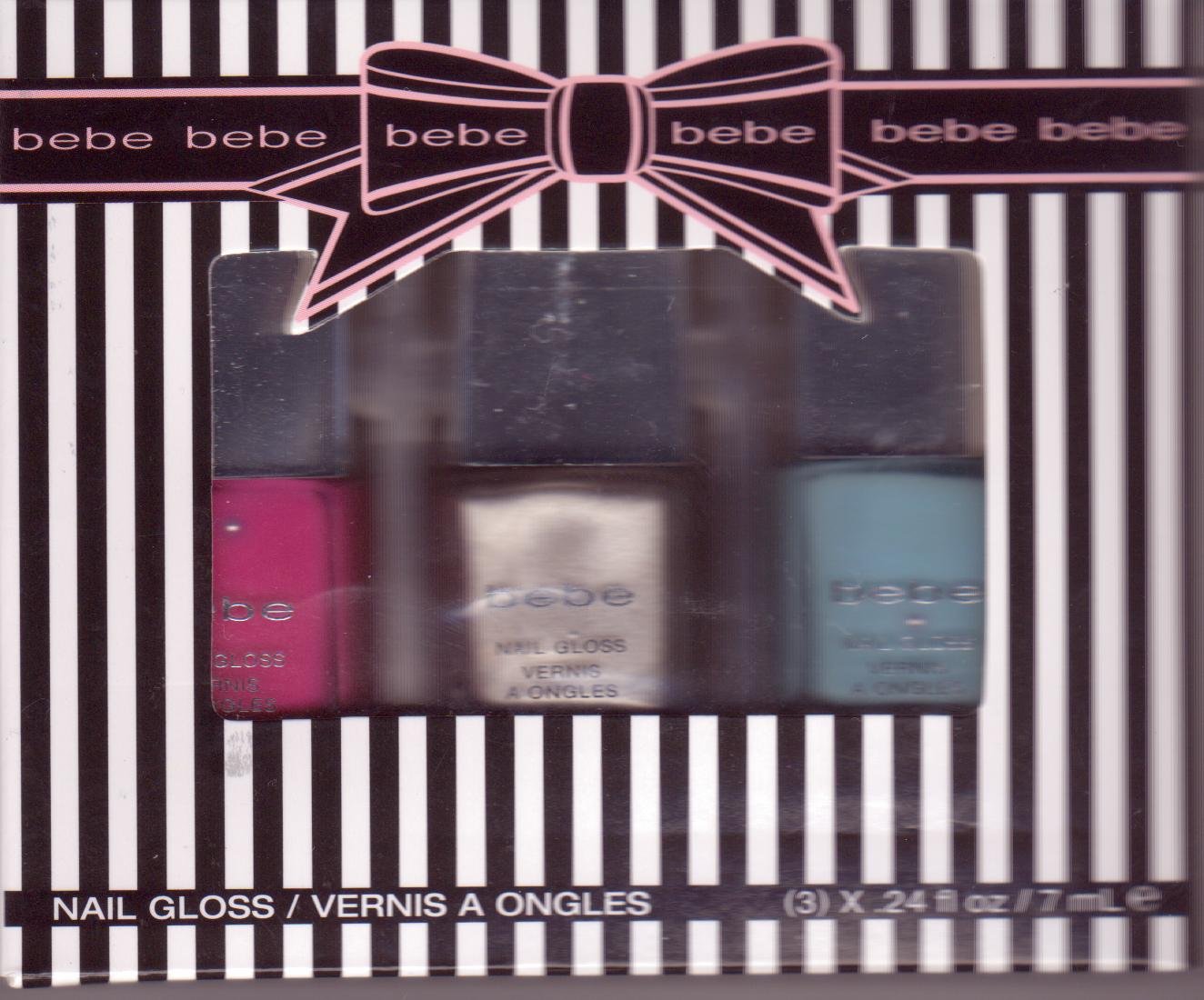 BeBe Nail Gloss Set of 3 Colors (3 x) 0.24 oz / 7 mL