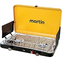 Martin MCS-250 2-Burner Camp Stove - Portable Propane Gas Stove for Camping and Outdoor Cooking