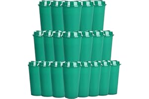 Alohastarttg 20 Pack Reusable Coffee Cups with Lids 16 oz Plastic Travel Mug Iced Coffee Tumbler for Hot and Cold Drinks Leak