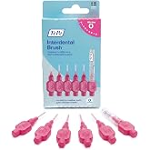 TePe Interdental Brush Original, Soft Dental Brush for Teeth Cleaning, Pack of 6, 0.40 mm, Extra-Small/Small Gaps, Pink, Size 0