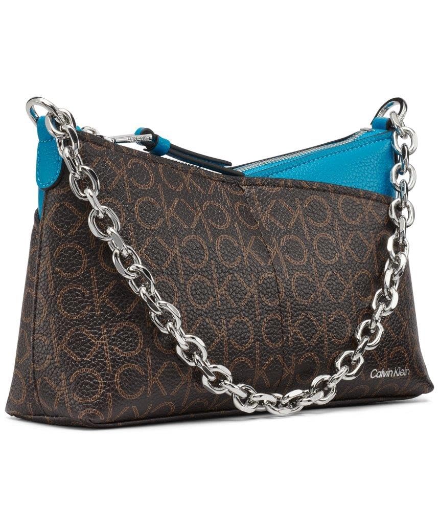 Calvin Klein womens Zoe Top Zip Chain Crossbody
