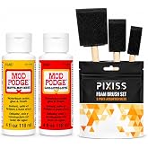 Mod Podge Decoupage Starter Kit, Gloss and Matte Medium with 3 Pixiss Foam Brushes, Waterproof for Puzzles, Wood and More