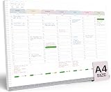 String & Space A4 Weekly Planner Pad 7am–8pm Time Slots 40 Sheets view 1