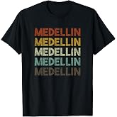 Vintage Medellin Colombia Retro Design T-Shirt