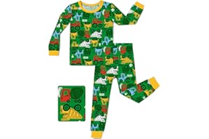 babee Reshinee Bamboo Viscose Toddler Pajamas Boys Girls Baby Car Pjs Sets 12M-8Y Kids 2pcs Long-Sleeve Sleepwear Snug fit