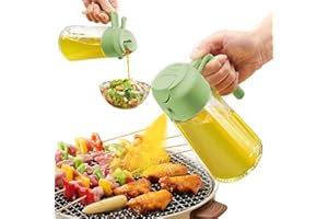 PARACITY Oil Dispenser Bottle for Kitchen, 2 in 1 Olive Oil Sprayer and Oil Dispenser, Oil Spray Bottle 500ML/ 17OZ for Cooki