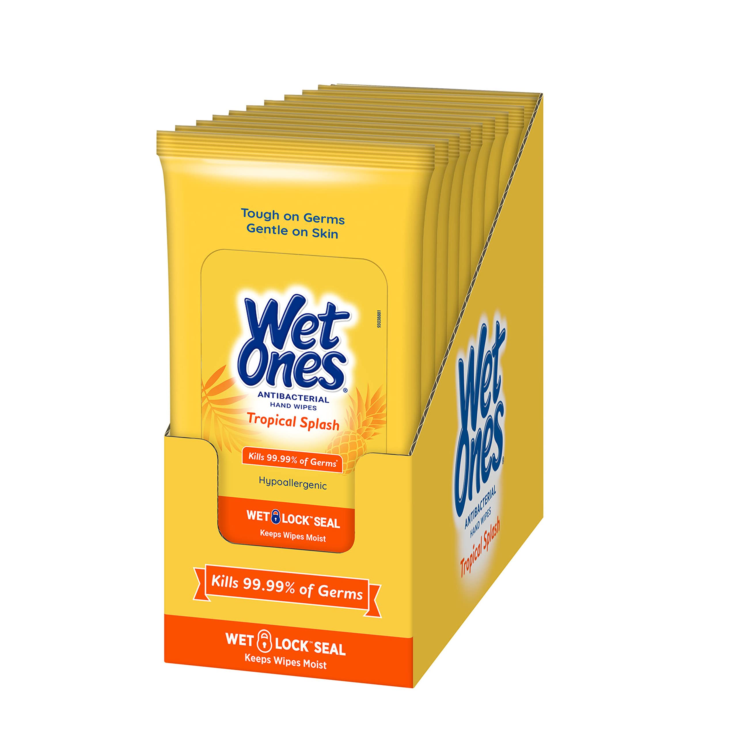 Wet Ones Antibacterial Hand Wipes, Tropical Splash