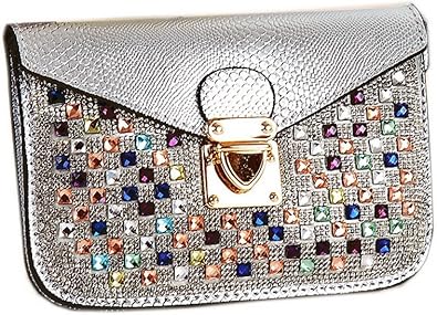 silver clutch amazon