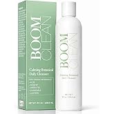 Boom Clean&reg; Face Wash for Women, Gentle Daily Facial Cleanser 4 oz | Calming Botanical, pH-Balanced, Microbiome-Friendly Formula, Hydrating Aloe, Chamomile &amp; Green Tea, Vegan, Cruelty-Free