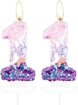 mciskin Butterfly Number 11 Candles Purple Pink Cake Topper 2 pcs