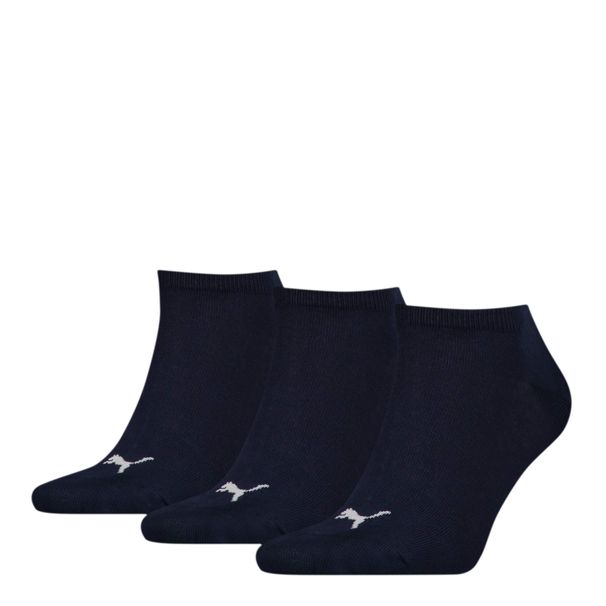 PUMA Men's Puma Unisex 3p Sneaker Plain Sock, Navy, 9-11 UK