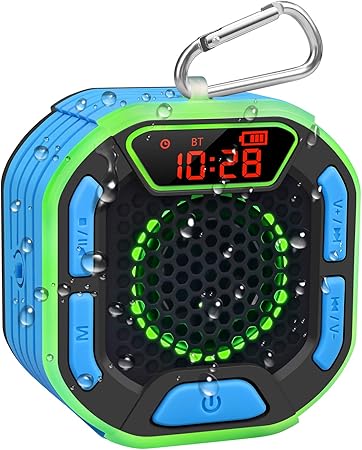 DuoTen Shower Speaker IPX7 waterproof speaker with LED display