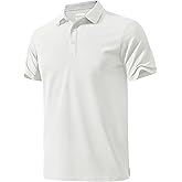 MAGNIVIT Mens Polo Shirts Short Sleeve Athletic Golf Shirts Moisture Wicking 3-Button Casual Cotton Collared Shirt