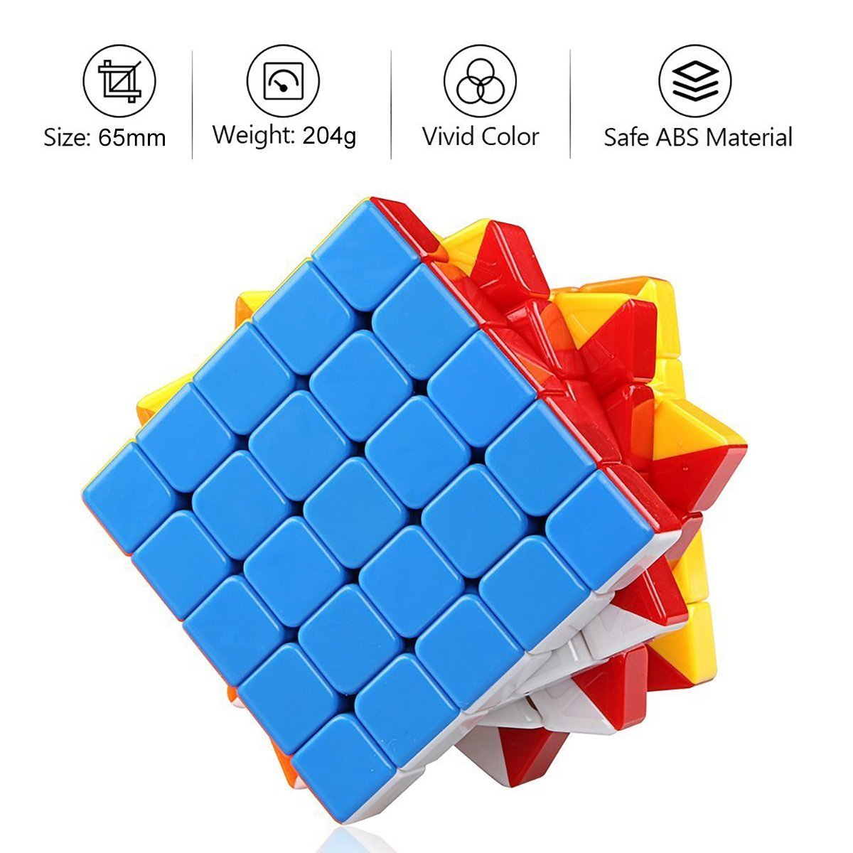 5x5 Magic Cube Puzzle Toy Stickerless Colorful Speed Cubes Pressure Relief and Educational Toys