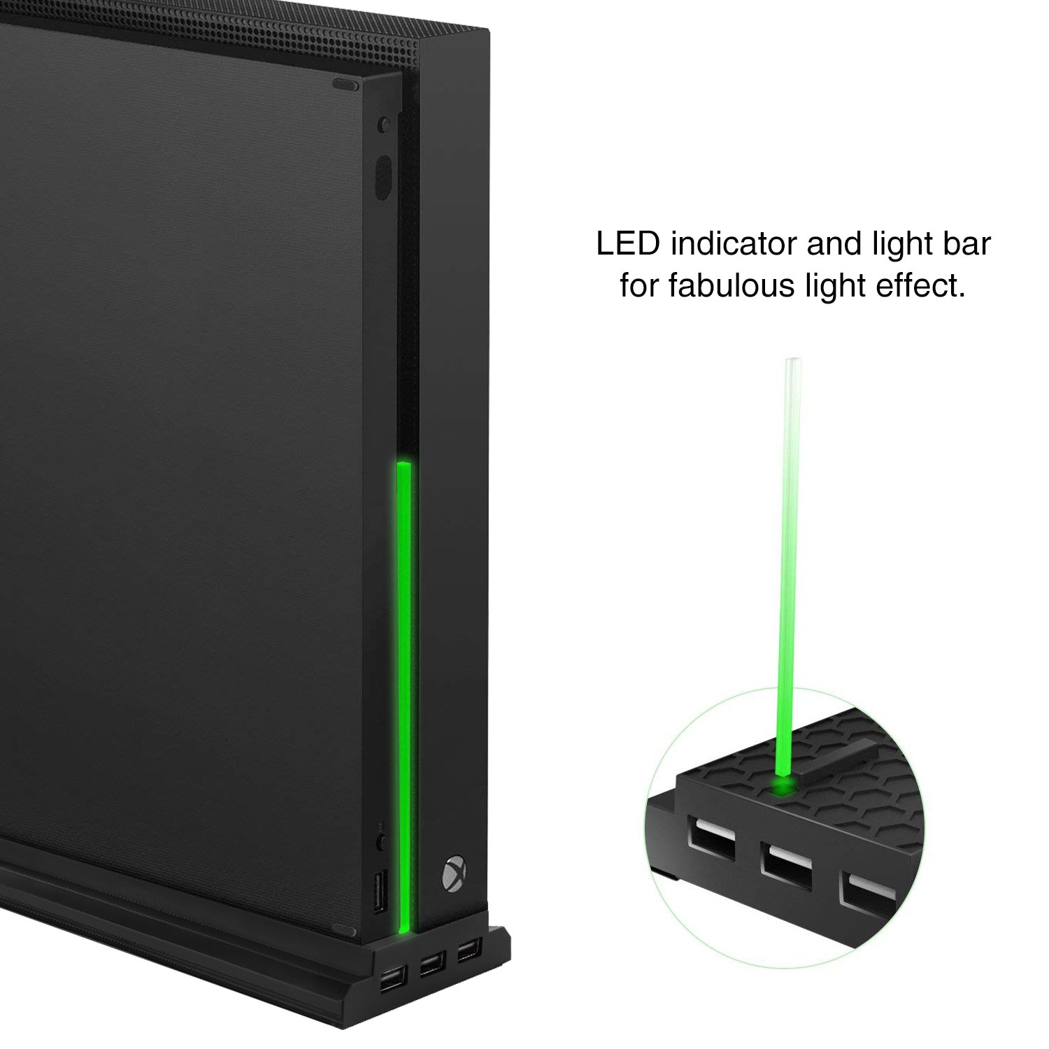 Vertical Stand For Xbox Series X With 4 Ports Usb 2.0 Hub C25