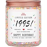 Homsolver 31th Birthday Gifts for Her Women, Happy 1995 31th Birthday Candle Gifts Ideas-Limited Edition 1995 Handmade Candles (Vanilla Birthday Cake Scent with Sprinkles)