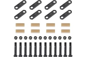 Racewill Tandem Axle Trailer Shackles Kit: 2 Packs Trailer Shackles with Trailer Shackle Bolts, 2-1/4" Trailer Shackle Straps (225), Used On Dual-Axle Systems